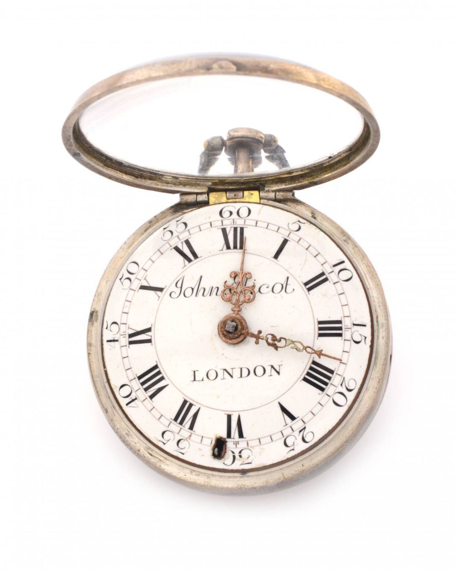 SILBERNE TASCHENUHREngland, London, John Elicot (1706–1772)1750s - 1760sTaschenuhr mit - Bild 2 aus 5