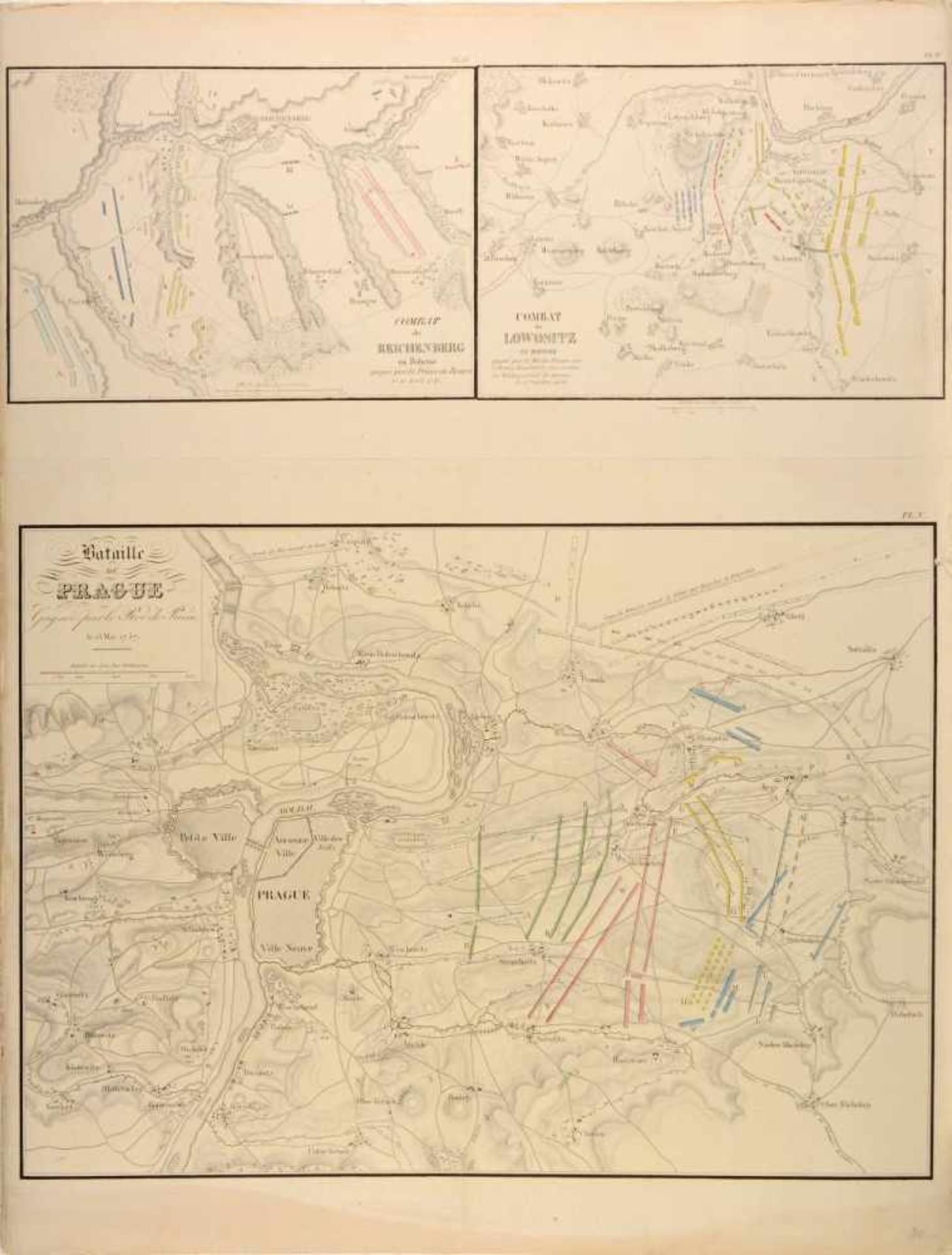 PLANS OF BATTLES OF PRAGUE, LIBEREC AND LOVOSICE