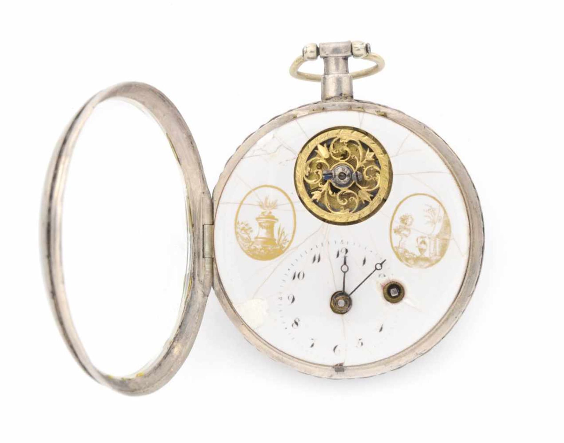 POCKET WATCH WITH BALANCING WHEEL IN THE DIAL - Bild 2 aus 8