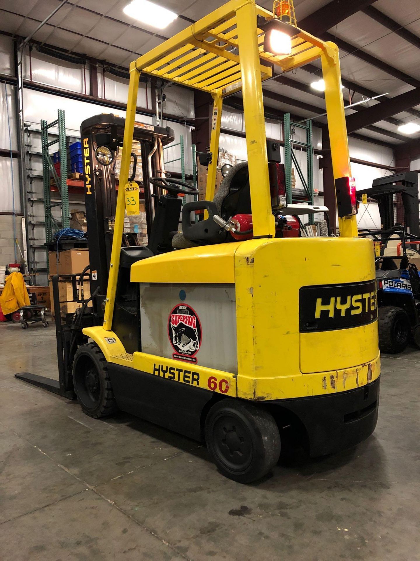 HYSTER ELECTRIC FORKLIFT MODEL E60XM2-33, 6,000 LB CAPACITY - Image 3 of 8