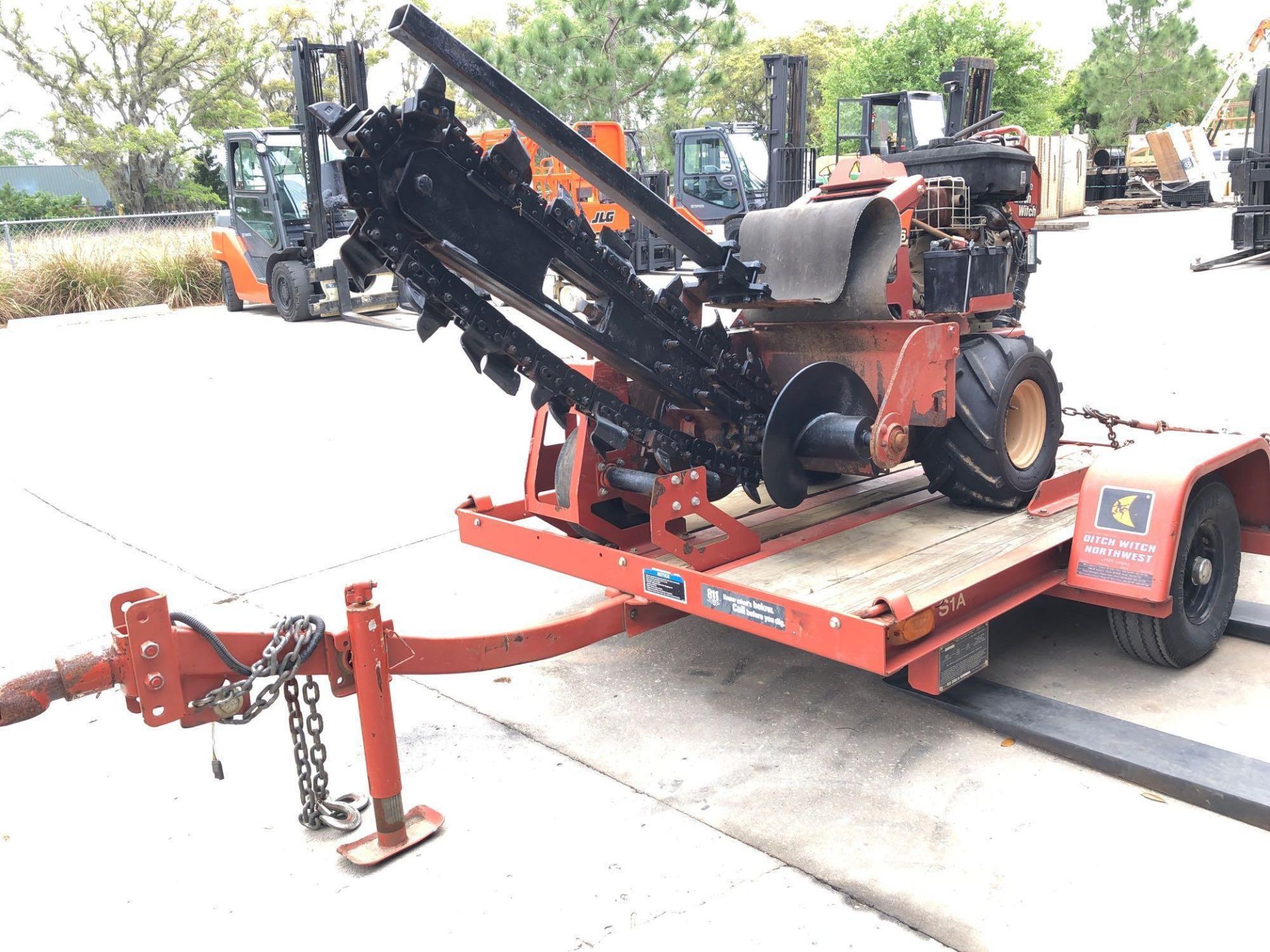 2012 DITCH WITCH TRENCHER AND TRAILER COMBO, TRENCHER MODEL RT16 - Image 3 of 3