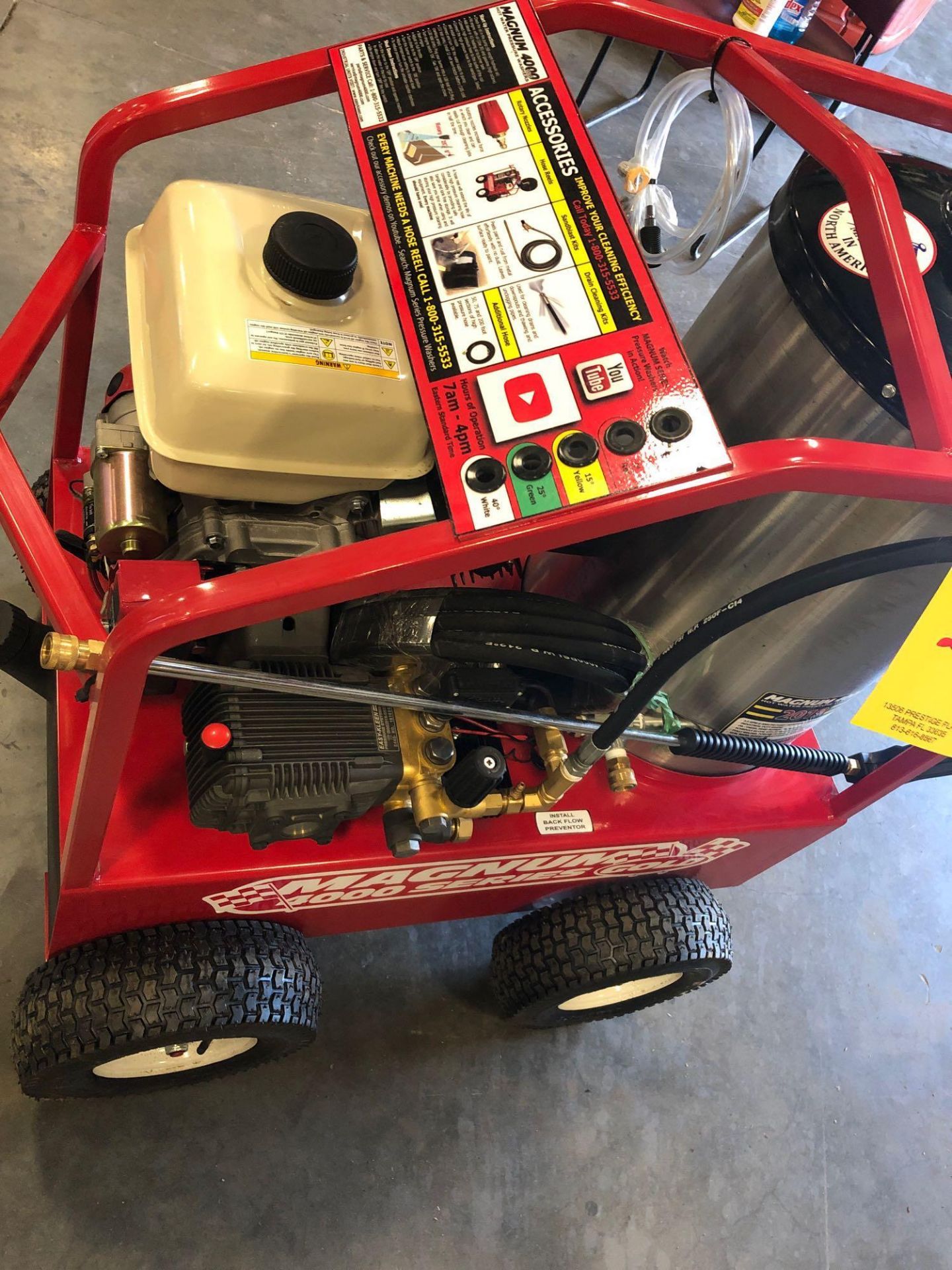 NEW 2019 EASY KLEEN MAGNUM GOLD 4,000 PSI HEATED PRESSURE WASHER, 12V, GAS POWERED, ELECTRIC START - Image 5 of 5