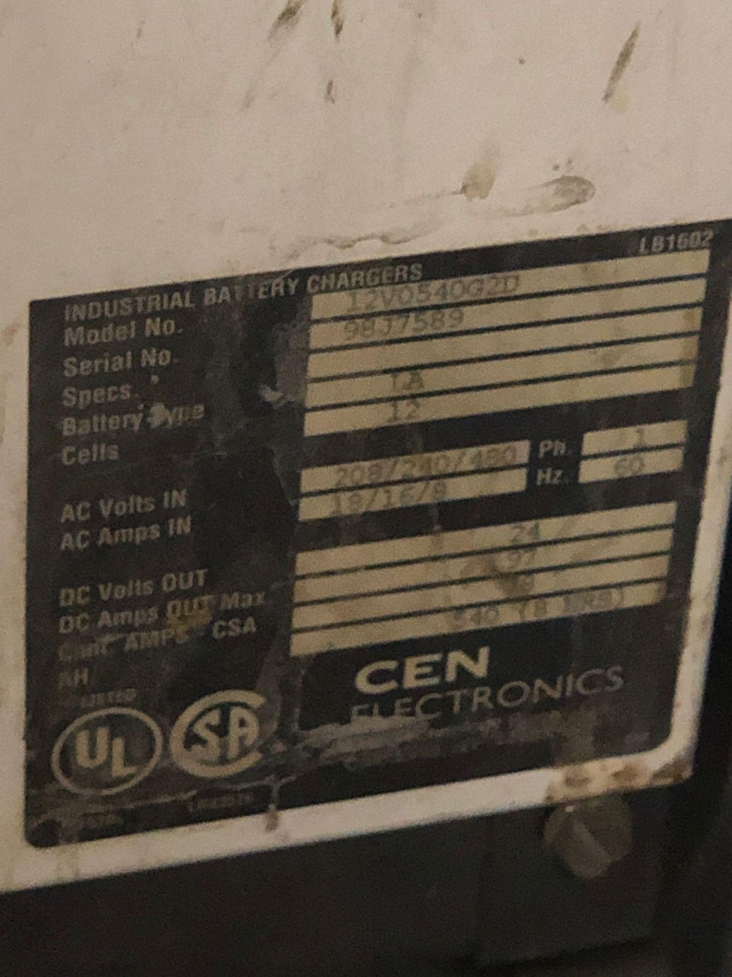 CEN ELECTRONICS 24V BATTERY CHARGER - Image 3 of 3