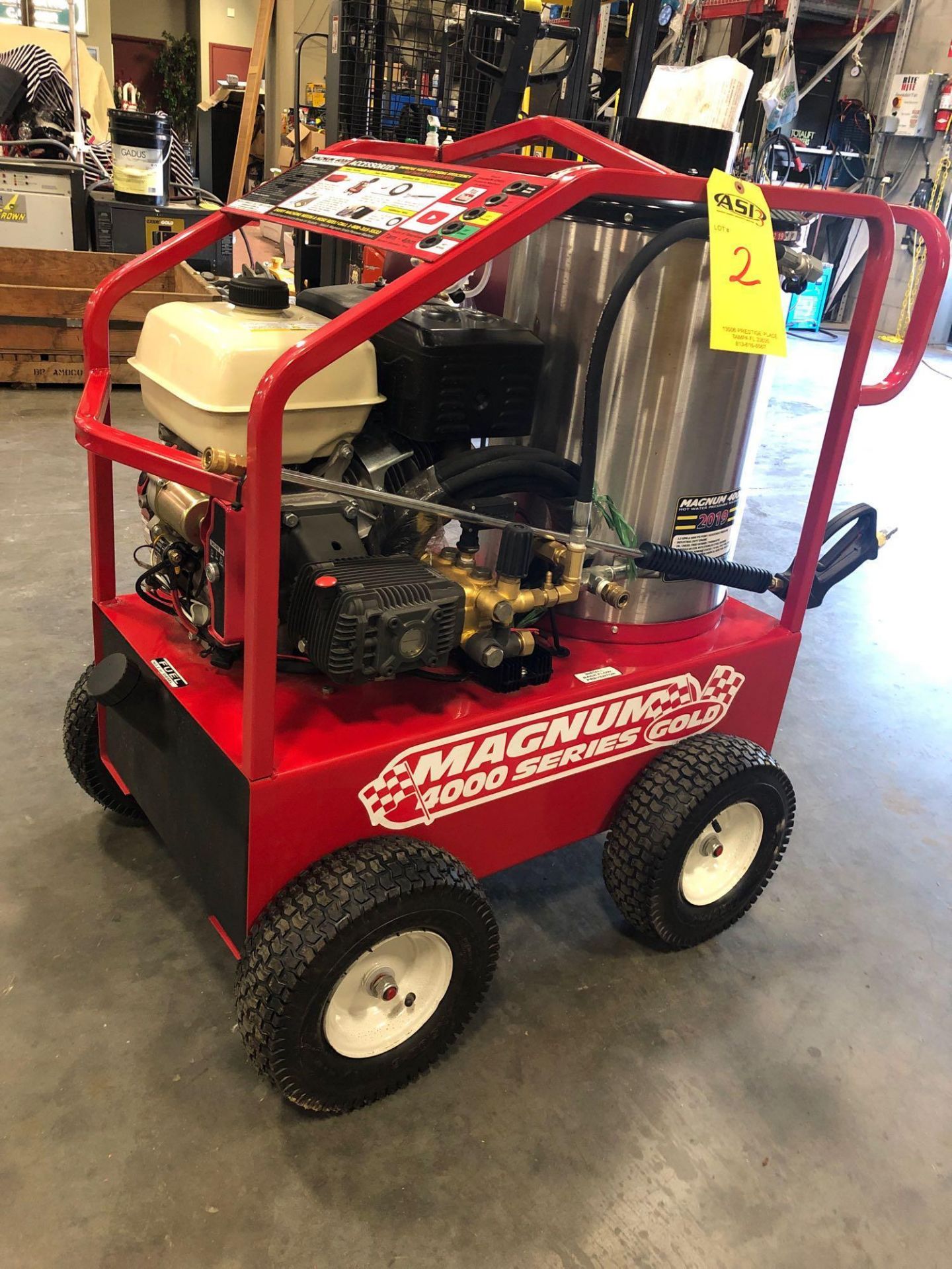 NEW 2019 EASY KLEEN MAGNUM GOLD 4,000 PSI HEATED PRESSURE WASHER, 12V, GAS POWERED, ELECTRIC START