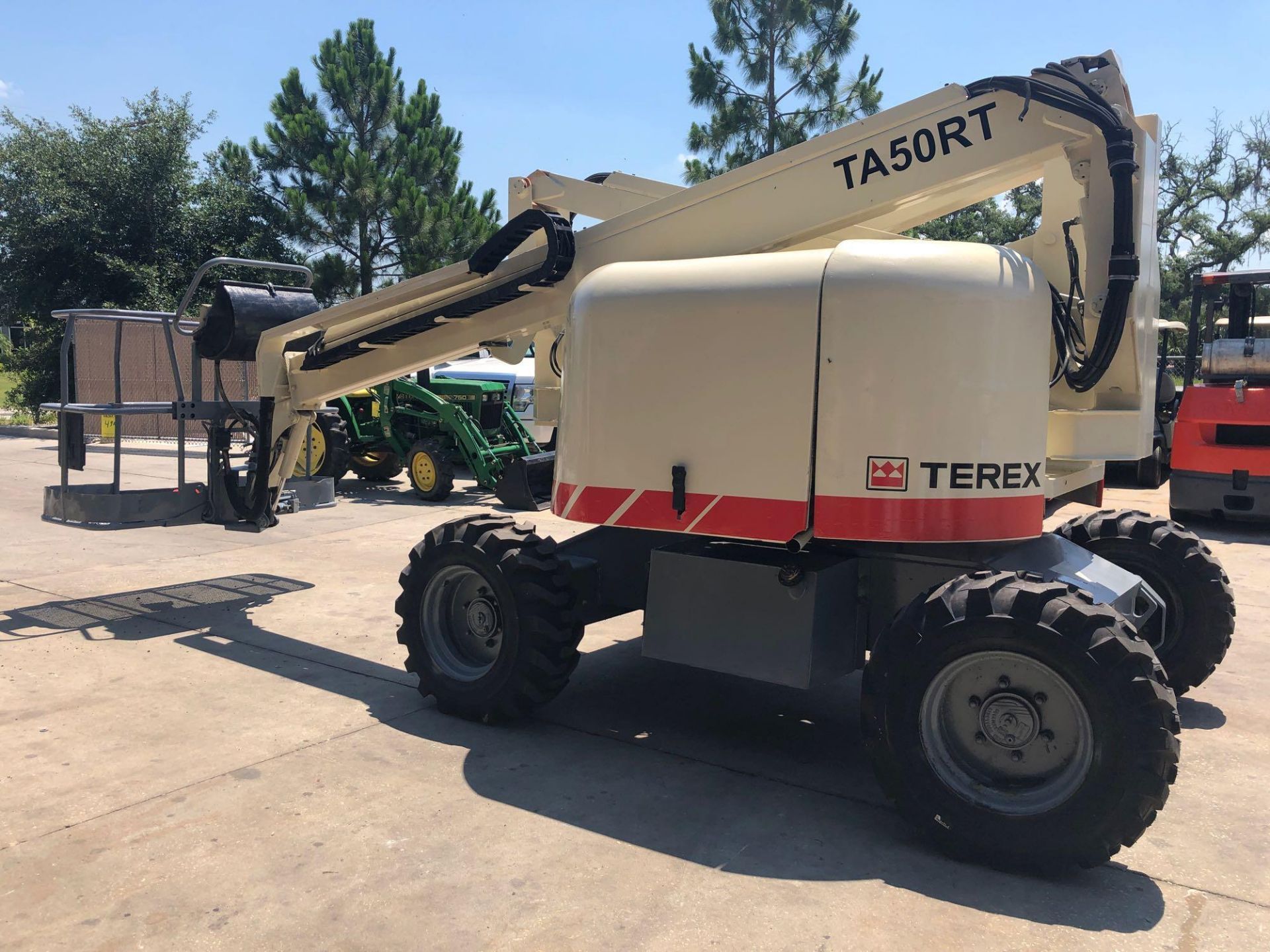 TEREX DIESEL MAN LIFT MODEL TA50RT, FOAM FILLED TIRES - Image 5 of 10