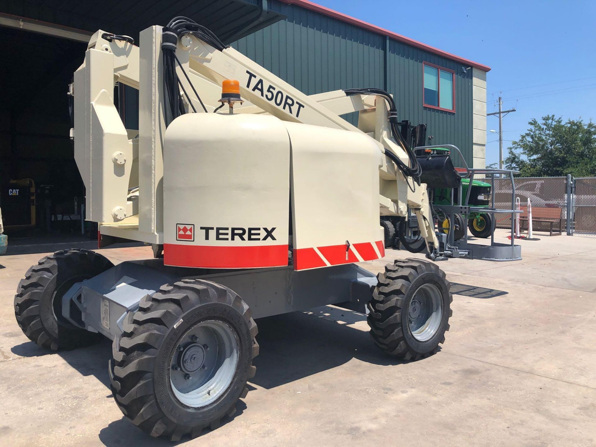 TEREX DIESEL MAN LIFT MODEL TA50RT, FOAM FILLED TIRES - Image 3 of 10