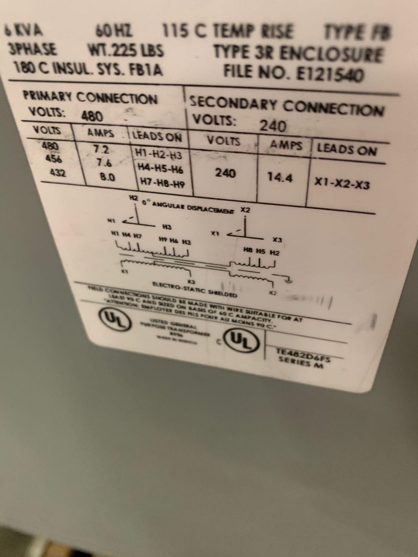 (3) POWER DISTRIBUTION TRANSFORMERS WITH TRANSFER SWITCHES - Image 5 of 6