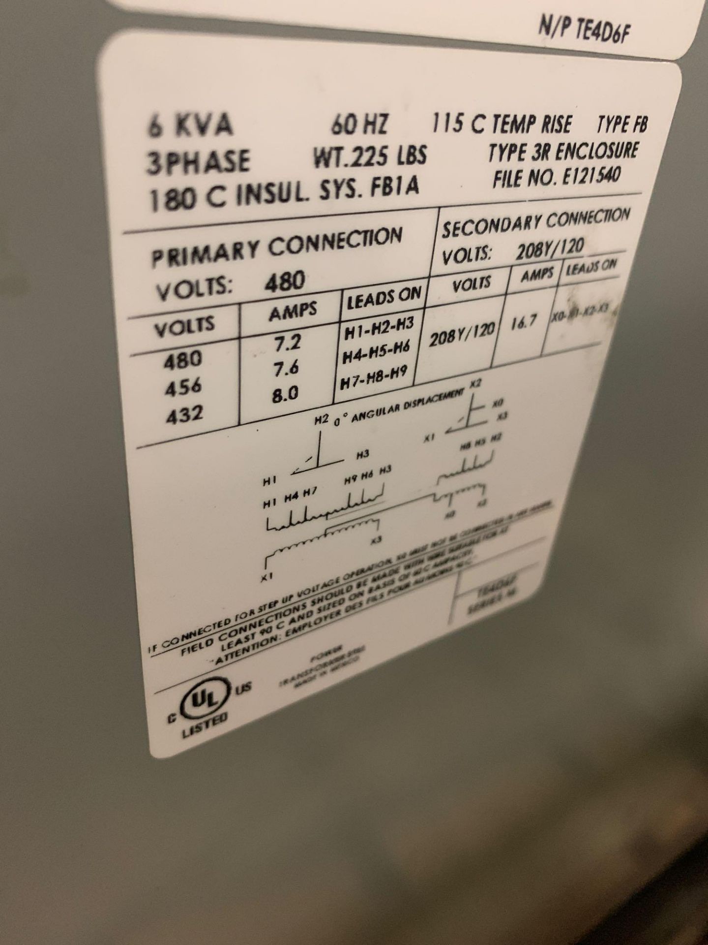 (3) POWER DISTRIBUTION TRANSFORMERS WITH TRANSFER SWITCHES - Image 6 of 6