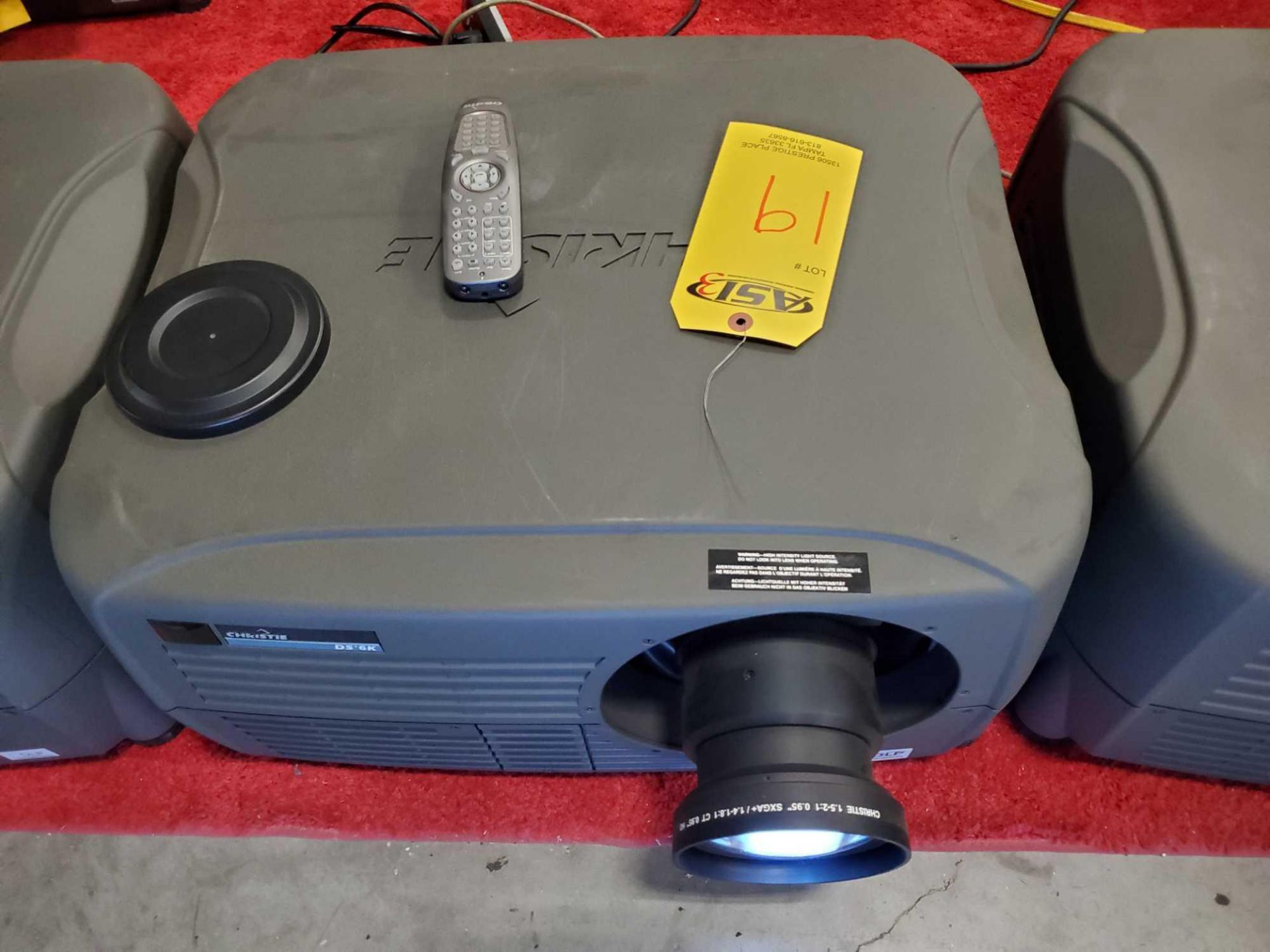 CHRISTIE DS+6K PROJECTOR WITH LENS & REMOTE