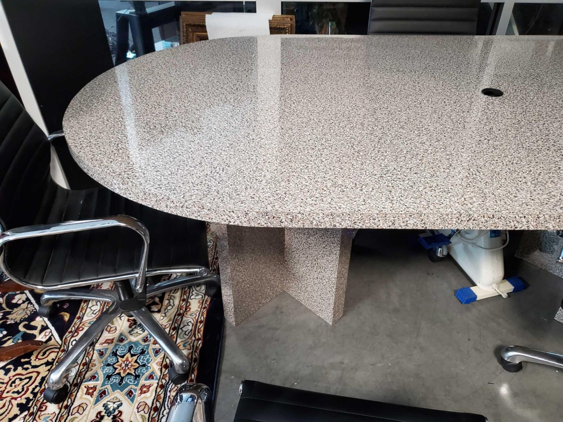 8' CONFERENCE TABLE WITH 4 LEATHER CHAIRS MODEL 10811KT - Image 3 of 6