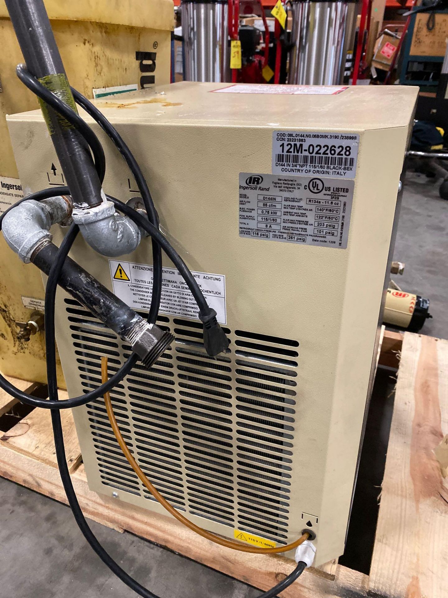 INGERSOLL RAND MDL UNI-15-150-L AIR COMPRESSOR SYSTEM, AIR DRYER, POLYSEP CONDENSATE SEPERATION SYST - Image 8 of 8