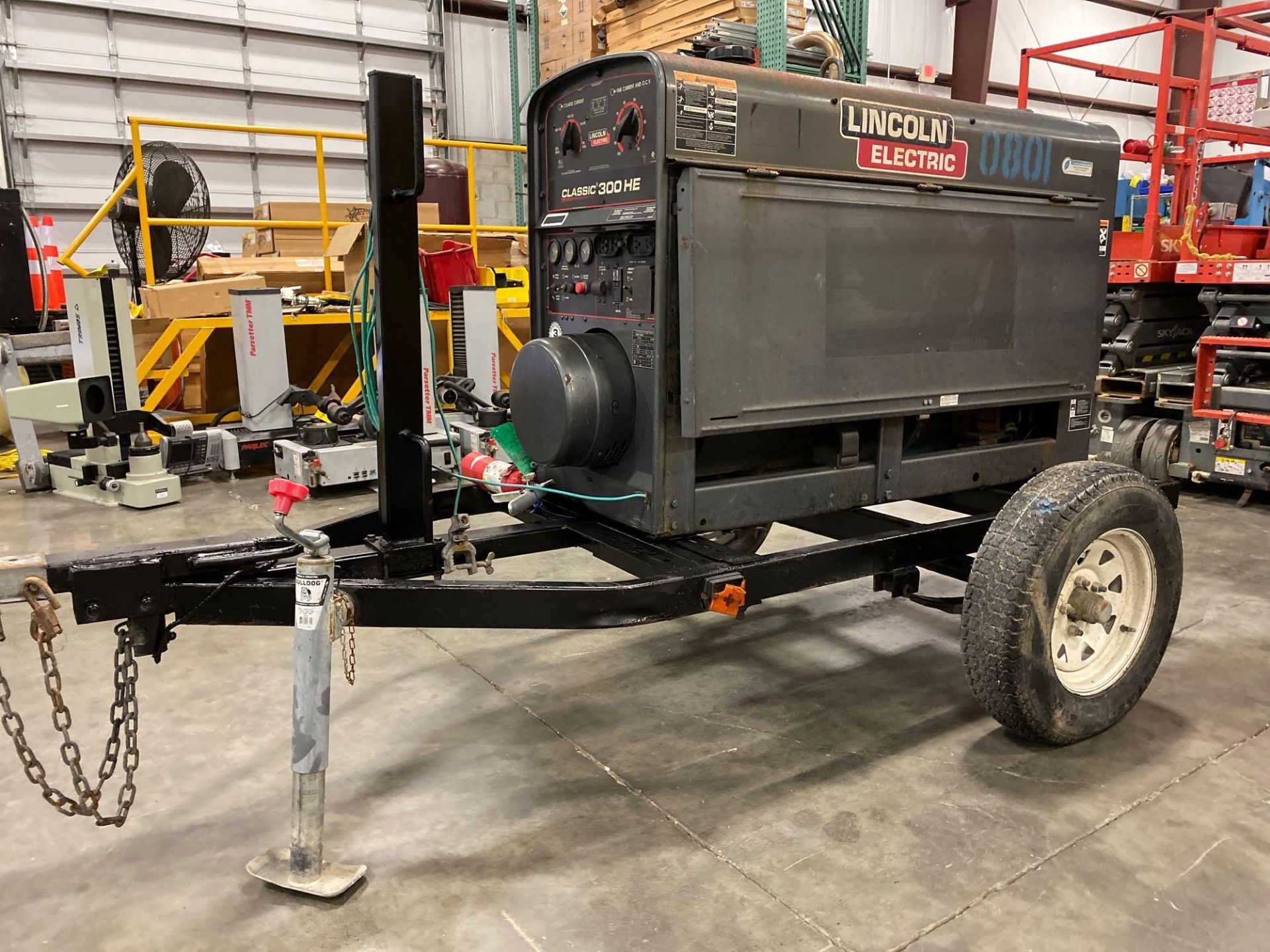 2014 LINCOLN ELECTRIC CLASSIC 300 HE WELDER/GENERATOR, TRAILER MOUNTED, KUBOTA DIESEL, RUNS AND OPER