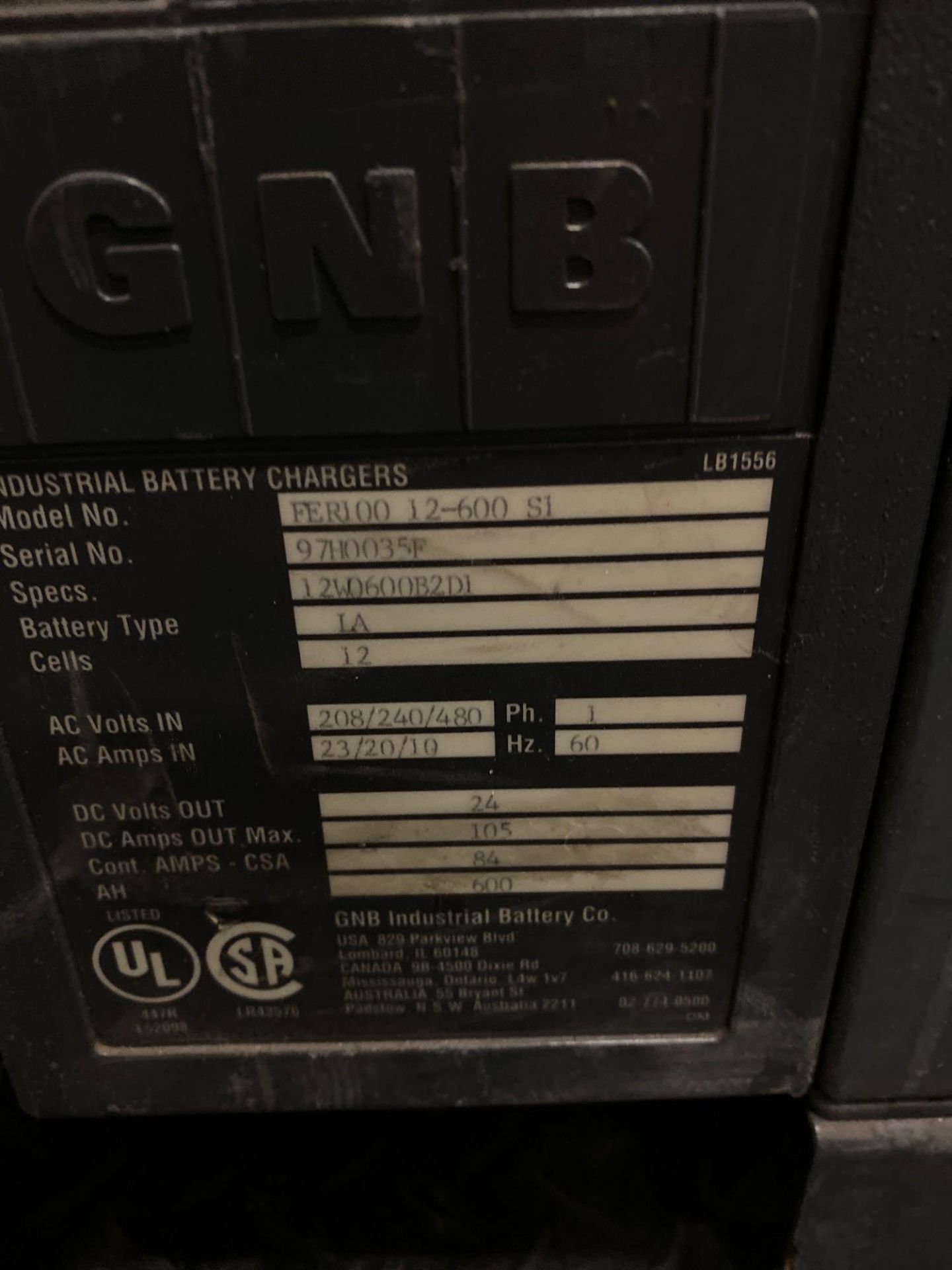 24V BATTERY CHARGER - Image 2 of 2