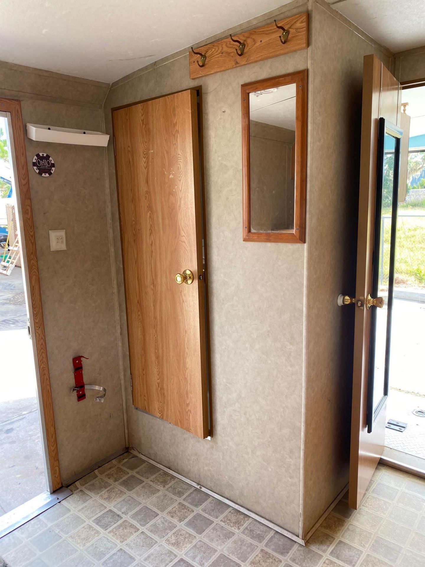CAMP MASTER DUAL AXLE TRAILER, FOLD OUT REAR RAMP, SIDE DOOR ENTRANCE, BATHROOM WITH SHOWER, MICROWA - Image 11 of 16