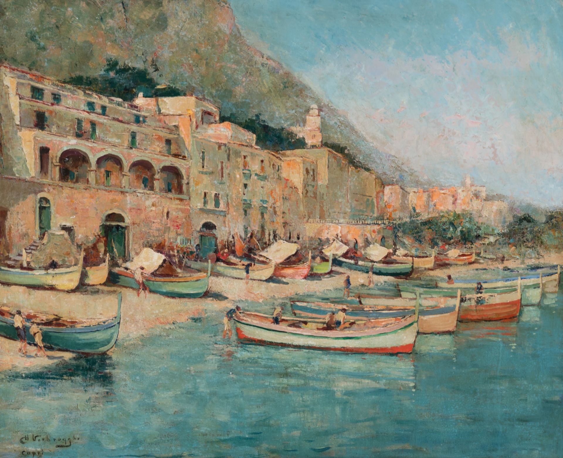 Verbrugghe Ch., 'Capri', oil on canvas, 50,5 x 61 cm Is possibly subject of the SABAM legislation /
