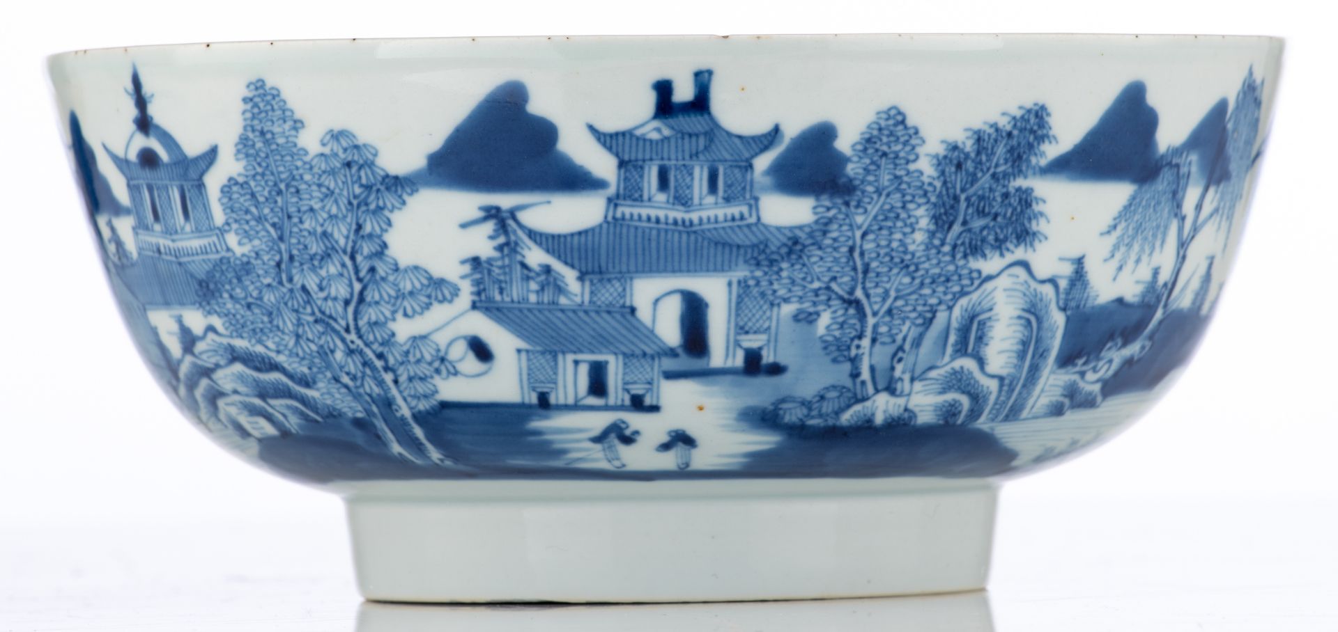 Two Chinese blue and white floral decorated bowls and a lot of various ditto dishes, some Kangxi and - Image 12 of 15