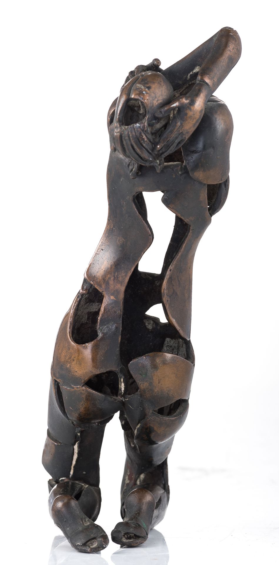 Poot R., 'Femme agenouillée', bronze, e/a, dated 1984, H 31 cm Is possibly subject of the SABAM legi - Image 3 of 8