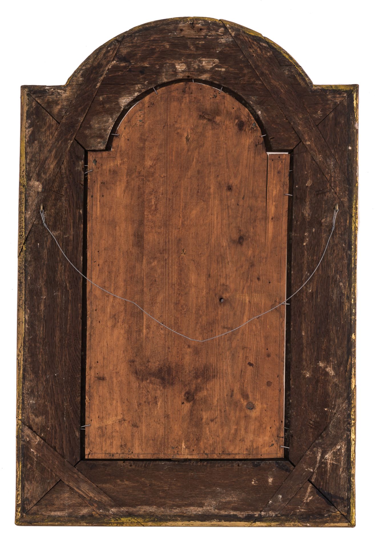 An 18thC ivory corpus Christi mounted in a gilt wooden frame, H 24 cm (corpus) - 44 x 66 cm (frame) - Bild 2 aus 2