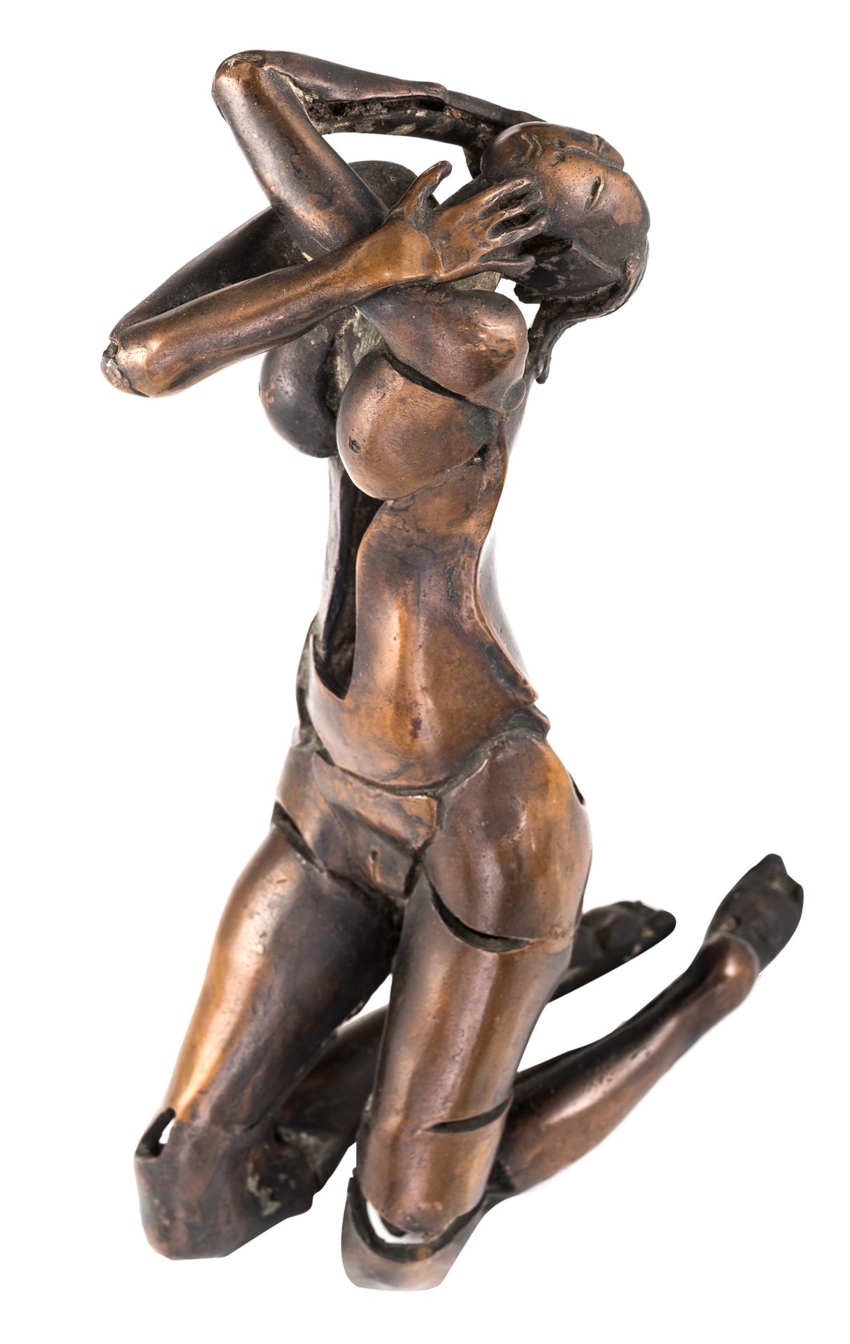 Poot R., 'Femme agenouillée', bronze, e/a, dated 1984, H 31 cm Is possibly subject of the SABAM legi