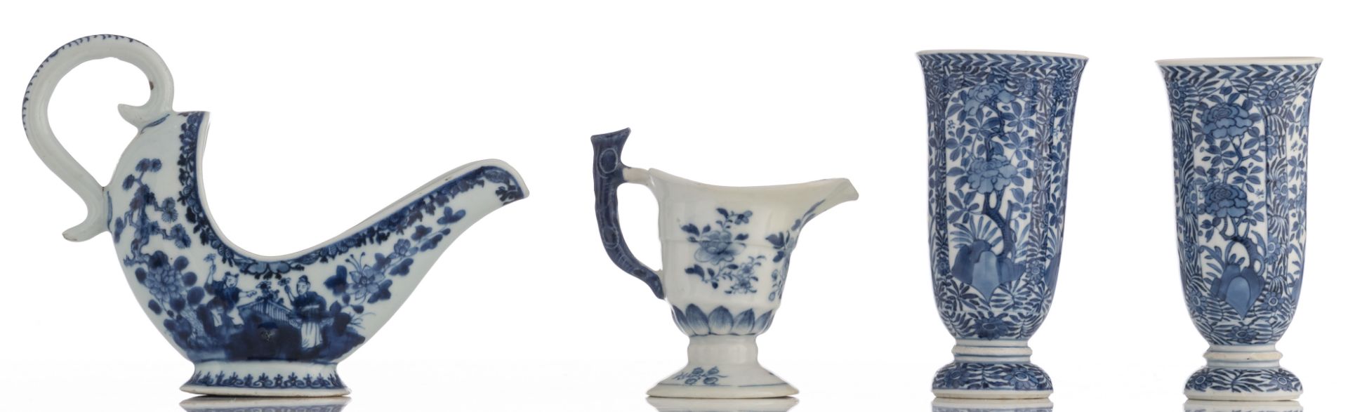 A lot of various Chinese blue and white table ware, 18th - 19thC, H 4 - 20,5 - ø 11 - 12,5 cm - Bild 4 aus 28
