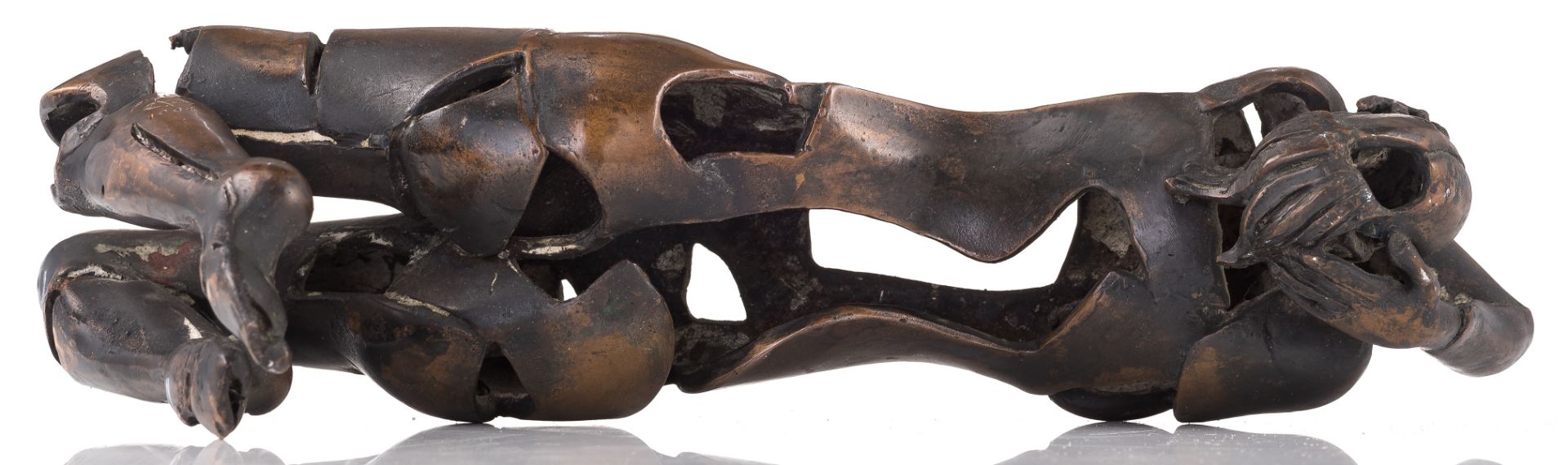 Poot R., 'Femme agenouillée', bronze, e/a, dated 1984, H 31 cm Is possibly subject of the SABAM legi - Image 7 of 8