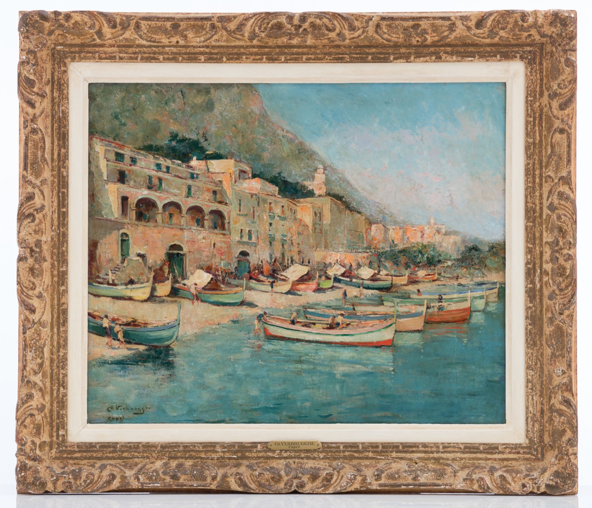 Verbrugghe Ch., 'Capri', oil on canvas, 50,5 x 61 cm Is possibly subject of the SABAM legislation / - Bild 2 aus 4