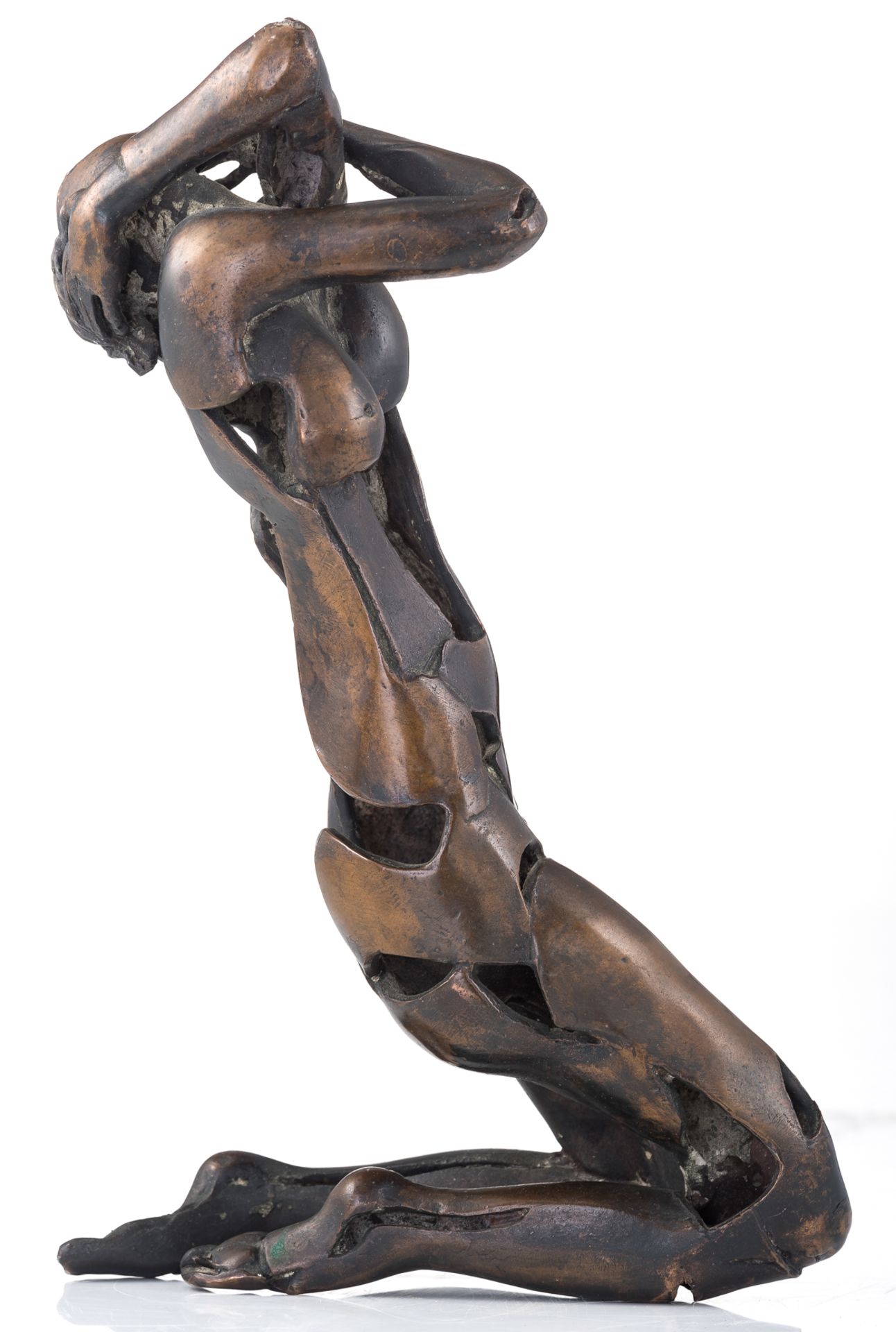 Poot R., 'Femme agenouillée', bronze, e/a, dated 1984, H 31 cm Is possibly subject of the SABAM legi - Image 4 of 8