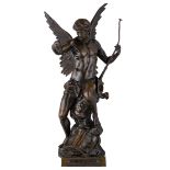 Picault E., 'Semeur d'idées, patinated bronze, H 51 cm