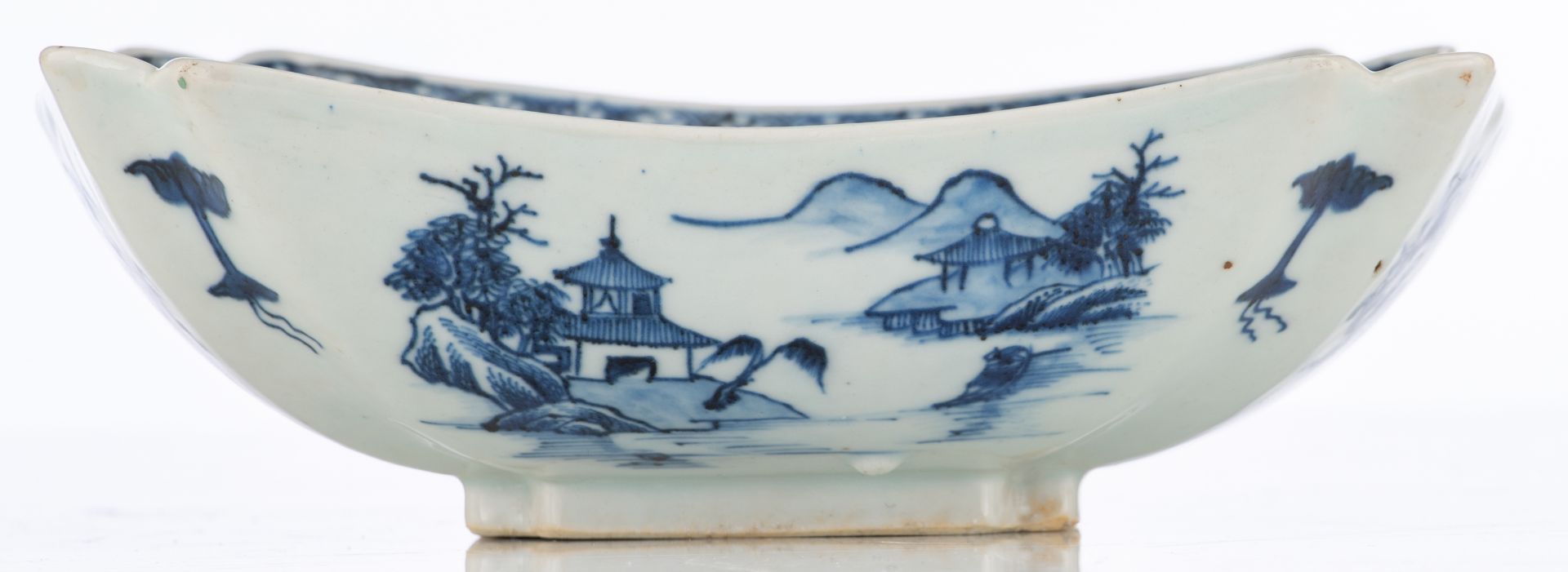 Two Chinese blue and white floral decorated bowls and a lot of various ditto dishes, some Kangxi and - Image 10 of 15