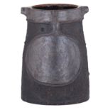 A terracotta jar, signed Perignem, 1960s, Amphora, H 36 cm
