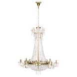 A sac-à-perles type chandelier, H 90 cm - ø 80 cm