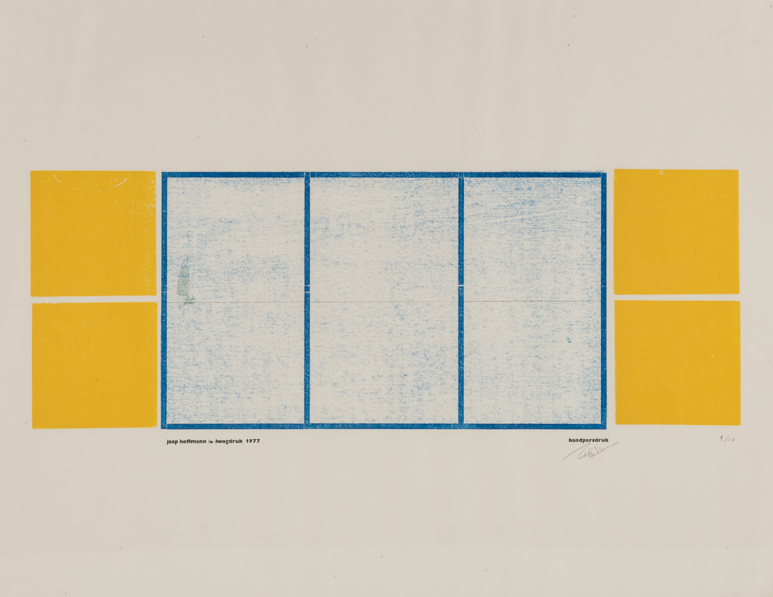 Swimberghe G., untitled, dated 1972, silk screen, 50/50, 44,5 x 49,5 cm; added Hoffmann J., untitled - Image 5 of 11