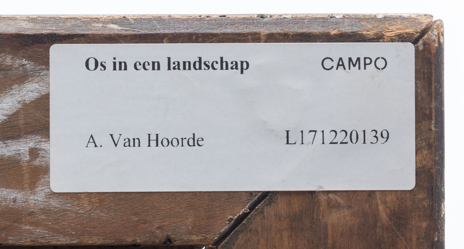 Van Hoorde A., 'De eenzame os', dated 1842, oil on canvas, 36,5 x 43,5 cm, ex gallery Campo - L 1712 - Bild 6 aus 6