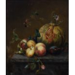 Chattilon L., a still life with fruit, 19thC, oil on panel, 43 x 51 cm