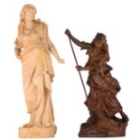 Rozel, 'Medea', terracotta, N° 155.4.6, H 84,5 cm; added Pfeffer, the harvest, bronze patinated