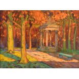 Reckelbus L., 'Le petit pavillon - automne (Jardin Arents à Bruges)', gouache, 56 x 76 cm Is