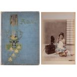 An album with hand coloured albumen prints attr. to KUSAKABE KIMBEI (1841-1934) or studio, and