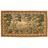 A verdure tapestry in the 17thC manner, 222 x 397 cm