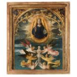 No visible signature, a 16thC painting depicting the Ascension of (Saint Peter), most probably by