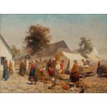 Gutahazy Németh G., the market, oil on canvas, 60 x 80 cm