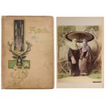 An album with hand coloured albumen prints attr. to KUSAKABE KIMBEI (1841-1934) or studio, and