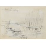 Sisley A. (attr. to), 'Canal du Loing', drawing, 12,5 x 17,5 cm Is possibly subject of the SABAM