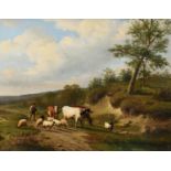 Verboeckhoven E., the shepherd and his herd, oil on canvas, 72 x 92 cm