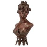 Colombo R., 'Bohème Orientale', red patinated bronze set with some semi-precious stones, H 40 cm