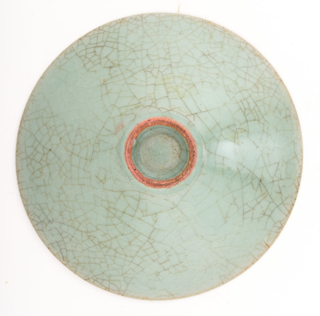 A Chinese longquan celadon stoneware bowl, Northern Song type, H 4,5 - ø 13,7 cm - Image 7 of 7