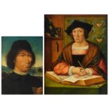 No visible signature (Gilleman L.), the man with a Roman coin, after Hans Memling; added: by the