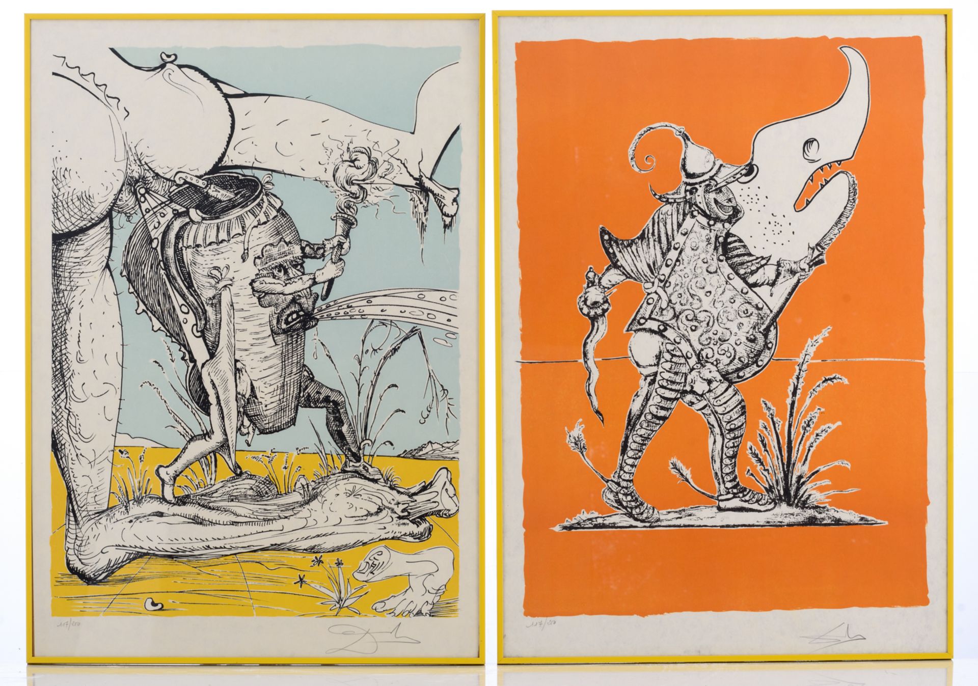 Dali S., 'Les Songes drolatiques de Pantagruel', four colour lithographs, N° 117/259, 48 x 67 cm - Bild 4 aus 9