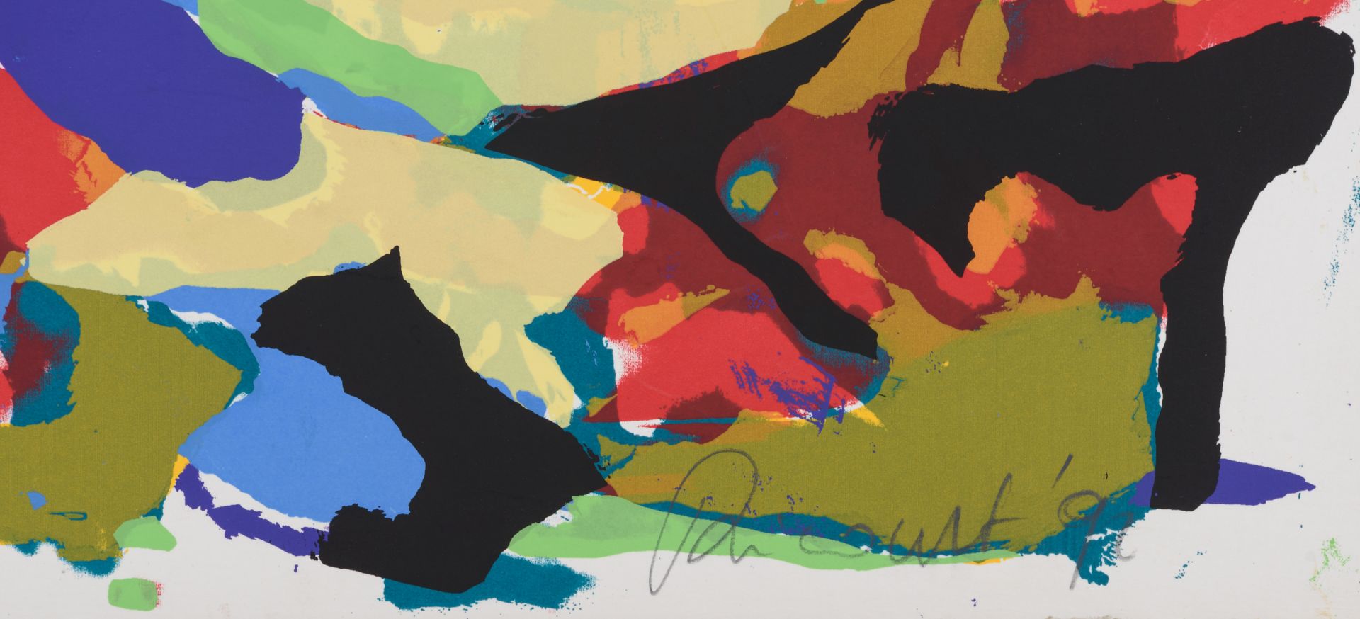 Ricourt W., untitled, dated (19)92, silkscreen on paper on canvas, N° 60/90, 73 x 110 cm Is possibly - Bild 4 aus 5