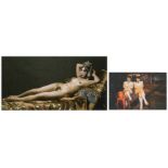 Two photographs of Asian ladies with a vague erotic touch: one photograph signed Jürgen B ... (