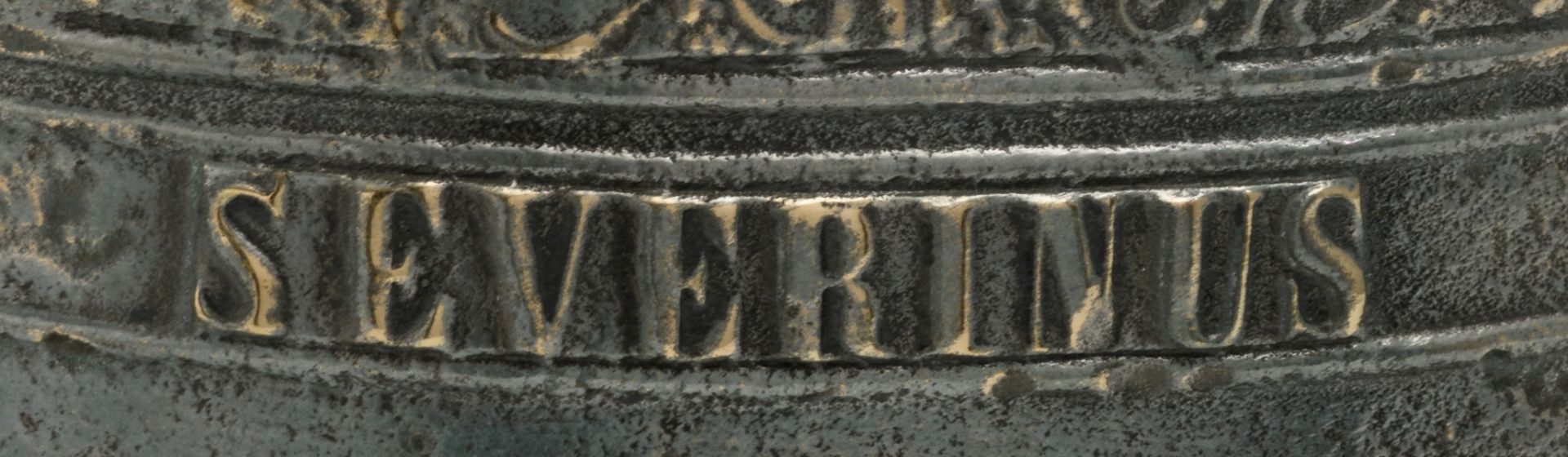 A 19thC cast bronze convent clock with arabesque and hawk head decorated friezes; marked by the - Image 9 of 9